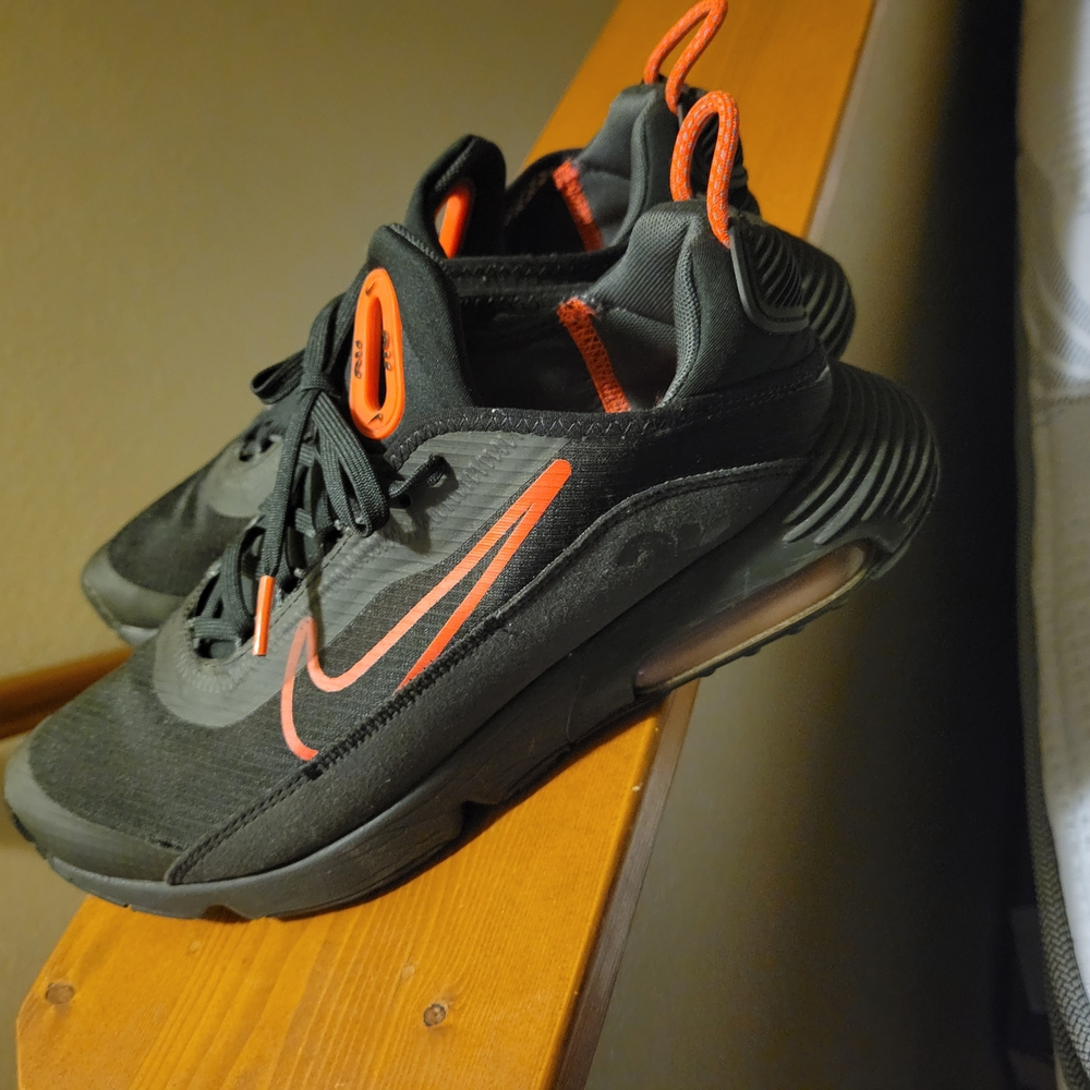Nike Black and Orange Performance Sneakers